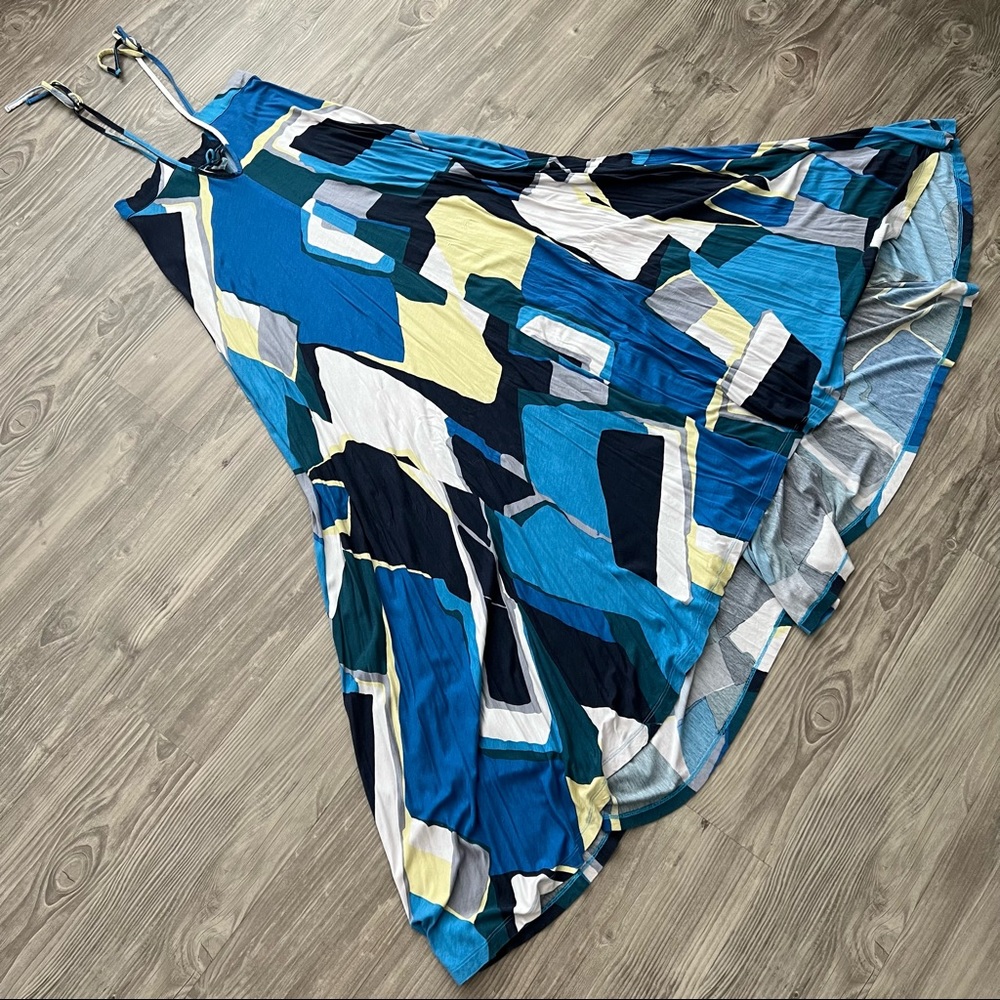 FRENCH CONNECTION • Art Deco Print Flowy Maxi Dress